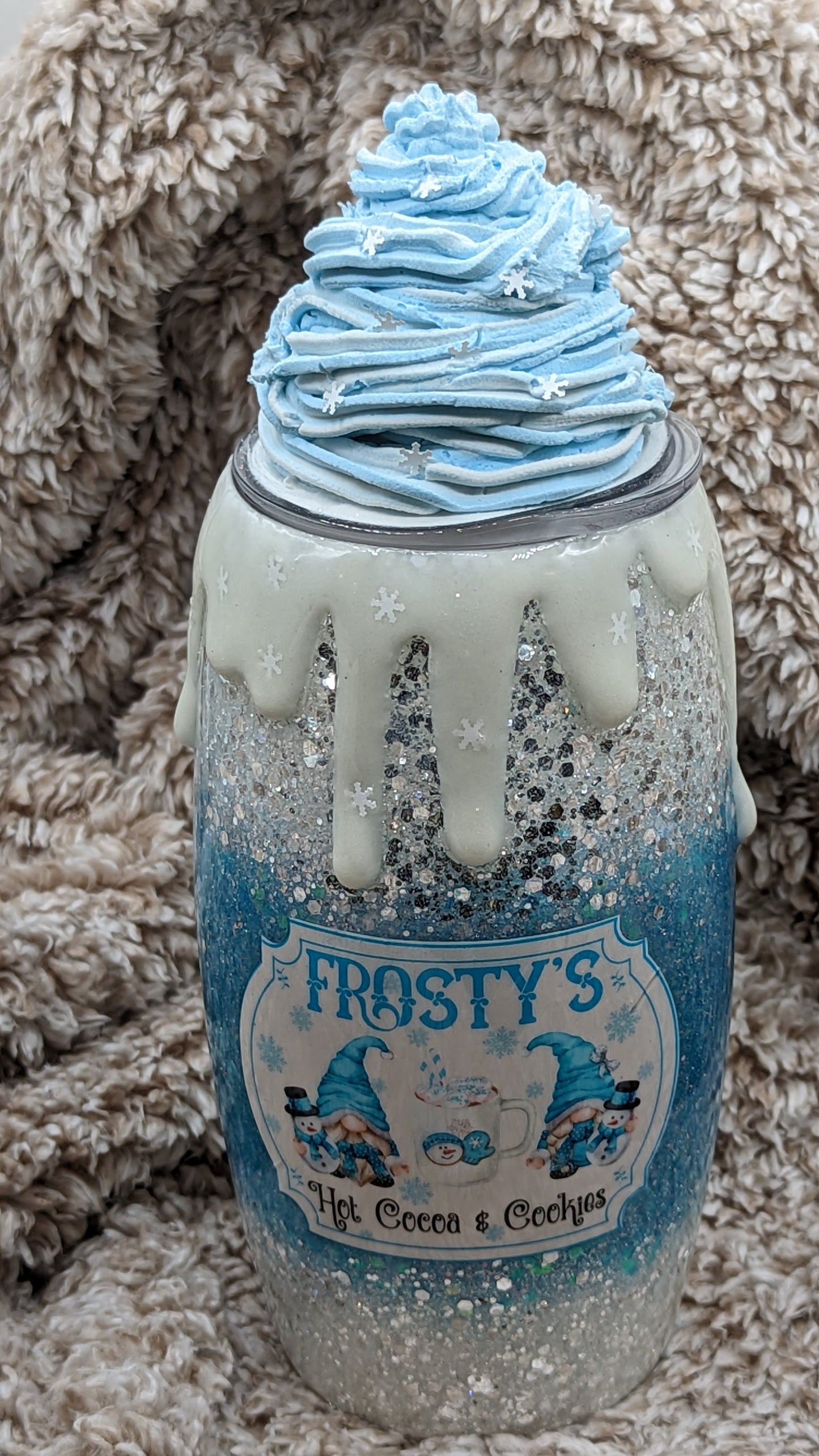 Frosty's Hot Cocoa 25oz. Stemless Wineglass - Made to Order