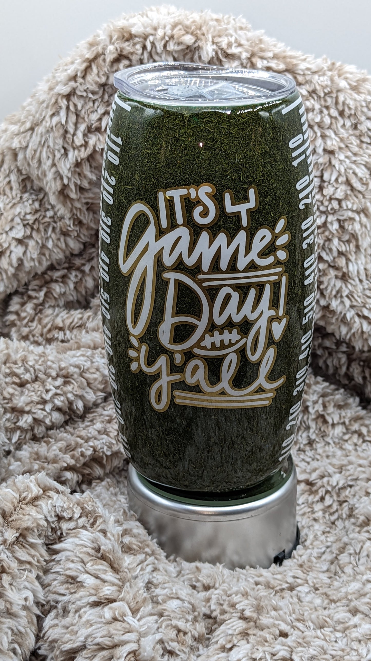 25oz Football Turf Tumbler / Made to Order / Personalized