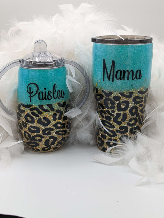 Mommy & Me Leopard Set / Made to Order / Personalized